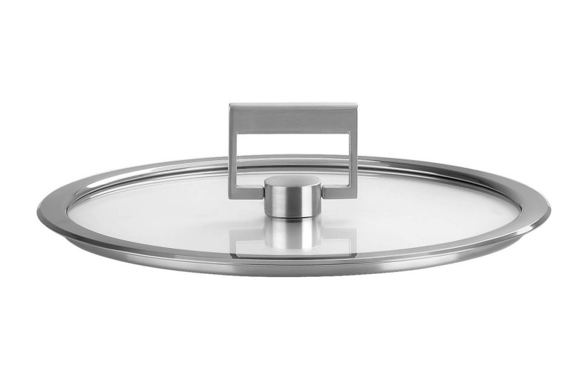 Cristel Strate Fixe tapa plana de cristal templado con pomo abatible