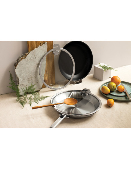 4 Cristel Strate Amovable 14-20cm karkaistusta lasista valmistetut litteät kannet, sarja 4 kpl