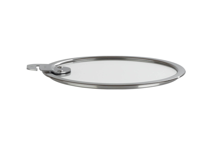 Sett med 4 Cristel Strate Amovable 14 til 20 cm flate lokk av herdet glass