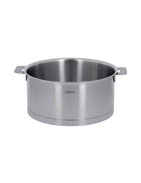 Set of 4 Cristel Strate Amovable saucepans in 18/10 stainless steel + 2 Zenith handles
