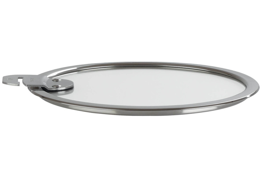 Set aus 3 flachen Deckeln Cristel Strate Abnehmbar 16 bis 20cm aus gehärtetem Glas