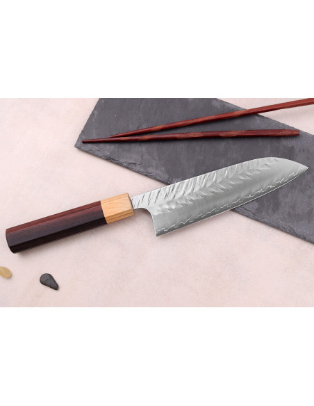 Faca japonesa santoku Yoshimi Kato V-Tsuchime Strix