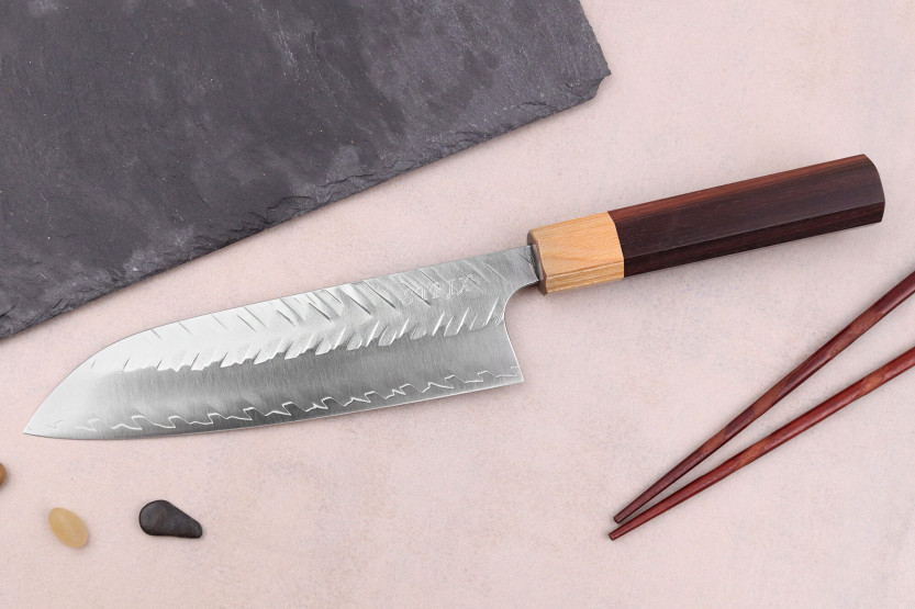 Yoshimi Kato V-Tsuchime Strix santoku japanilainen veitsi