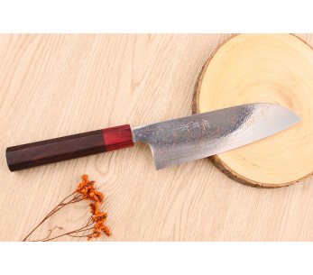 VG10 Rainbow Takeshi Saji 16,5 cm japansk handgjord santokukniv 2
