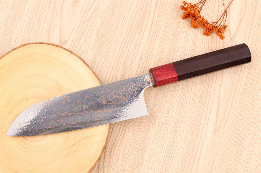 VG10 Rainbow Takeshi Saji 16.5cm Japans handgemaakt santoku mes
