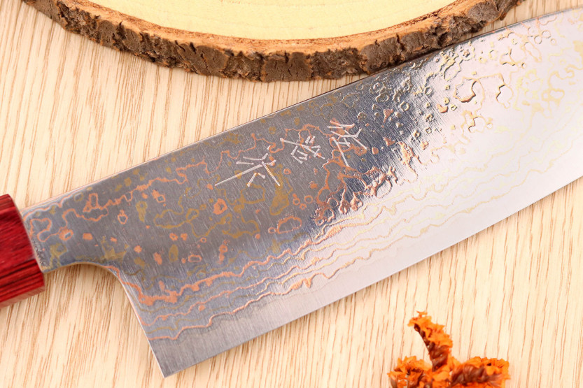 VG10 Rainbow Takeshi Saji 16.5cm Japans handgemaakt santoku mes