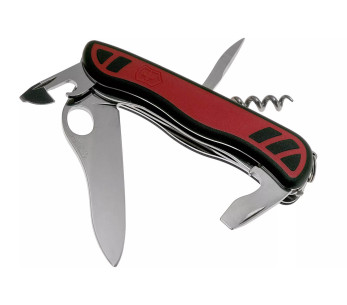 Victorinox Coltellino svizzero Forester M Grip rosso e nero bi-materiale 111mm 10 funzioni