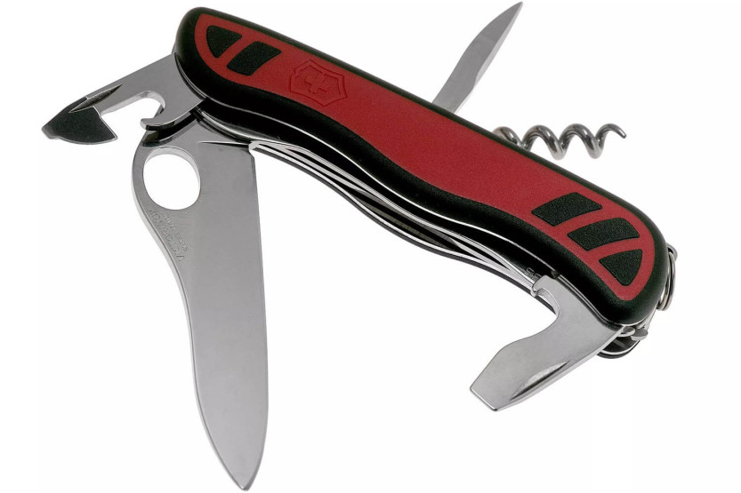 Victorinox Zwitsers zakmes Forester M Grip rood en zwart bi-materiaal 111mm 10 functies
