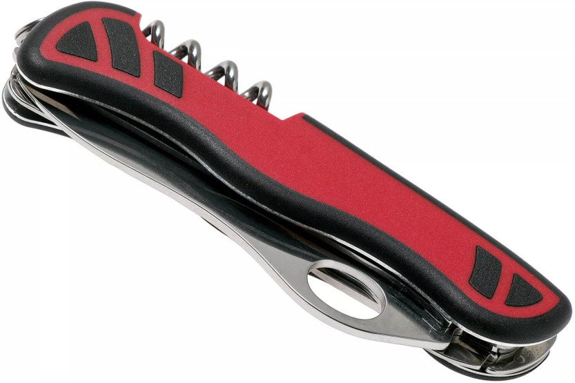 Victorinox Coltellino svizzero Forester M Grip rosso e nero bi-materiale 111mm 10 funzioni