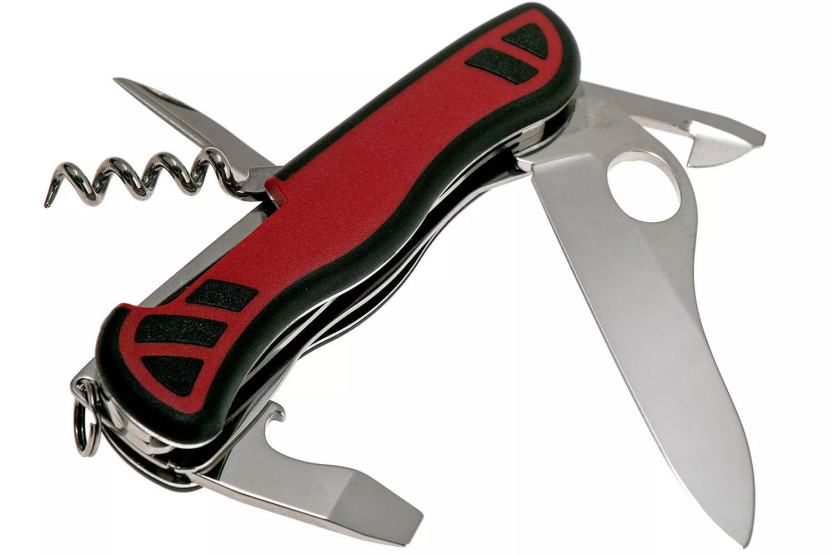 Victorinox Schweizer Taschenmesser Forester M Grip rot und schwarz Bi-Material 111mm 10 Funktionen