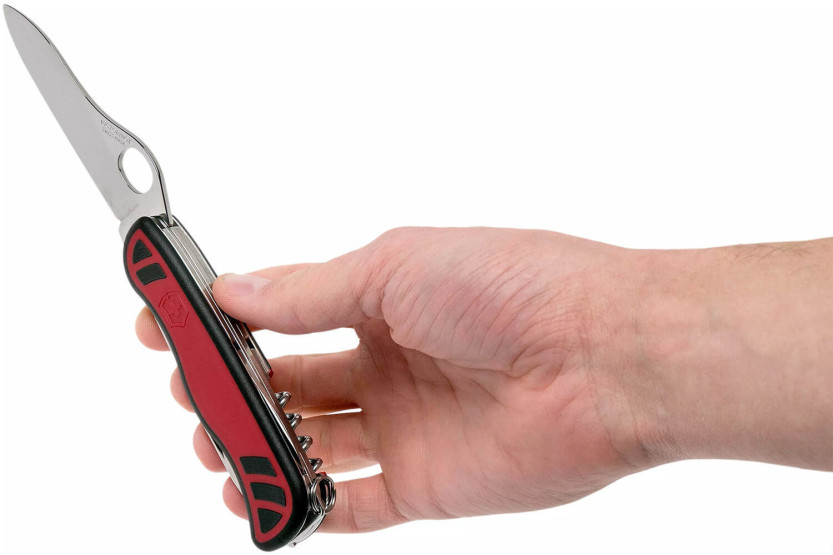 Victorinox Schweizerkniv Forester M Grip rød og sort bi-materiale 111 mm 10 funktioner
