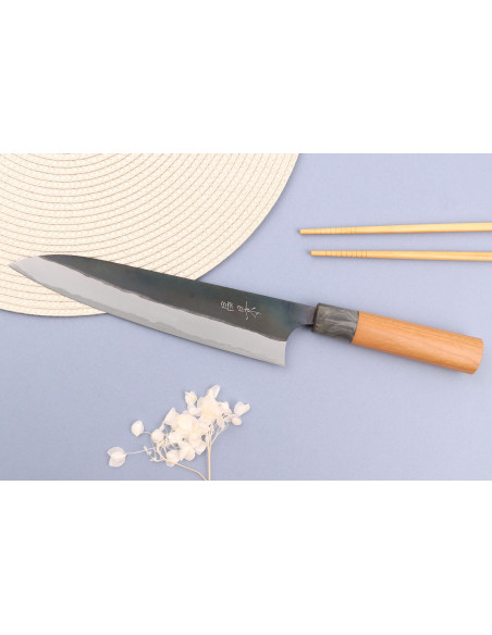 Cuchillo de cocinero japonés Masakage Mizu 21cm hecho a mano