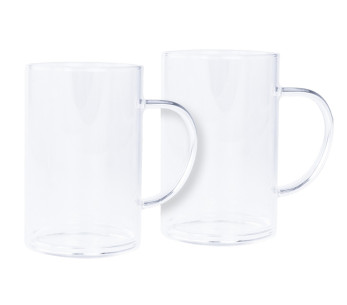 Set van 2 Cristel borosilicaat glazen koffiekopjes