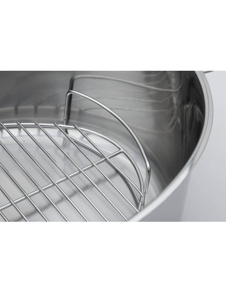 Cristel Mutine cacerola oval extraíble 30cm + rejilla de acero inoxidable y tapa de cristal