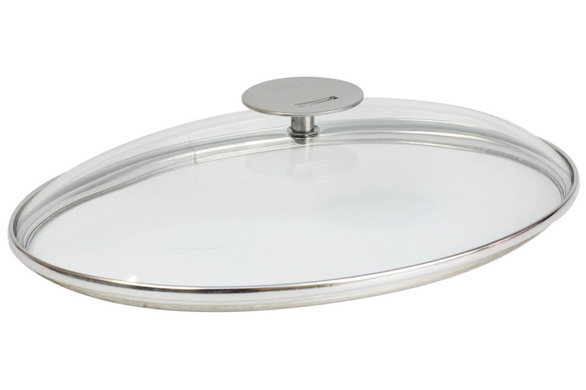 Cristel Mutine cacerola oval extraíble 30cm + rejilla de acero inoxidable y tapa de cristal