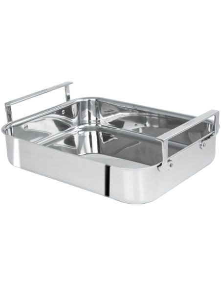 Fuente de horno Cristel 30x22cm trilaminada en acero inoxidable 18/10