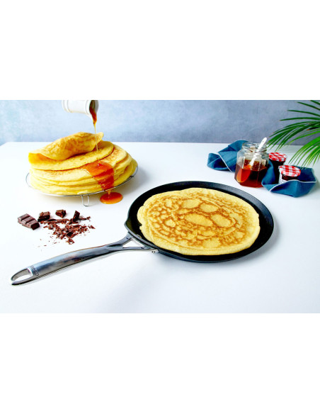 Cristel Castel'Pro Ultralu® 28 cm non-stick stegepande i smedet aluminium med Ceraliss+ belægning