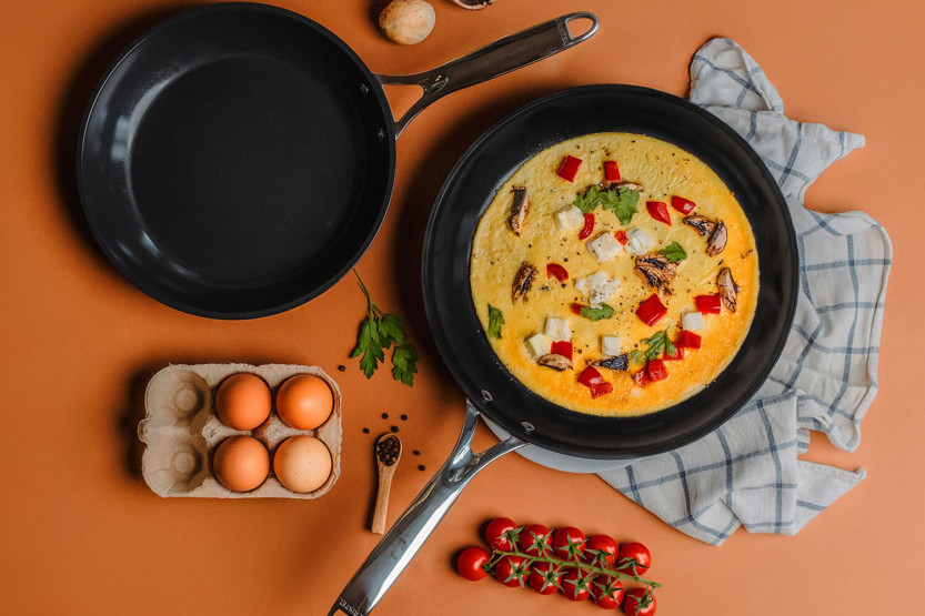 Cristel Castel'Pro Ultralu non-stick stekepanne i smidd aluminium med Ceraliss+-belegg