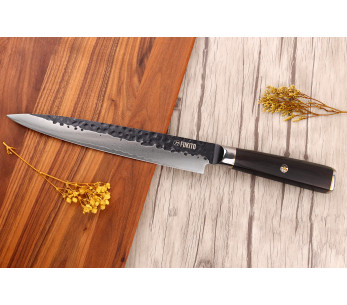 Faca sujihiki em ébano de 20 cm Fukito Damascus VG10 2