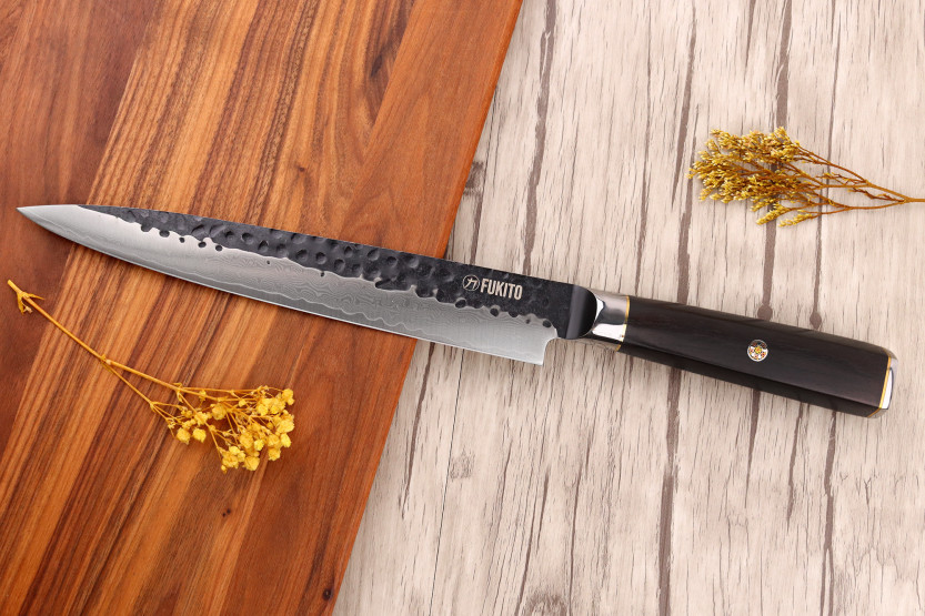 20cm Fukito Ébano Damasco VG10 cuchillo sujihiki