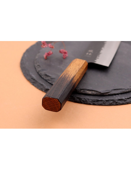 21 cm kiritsukekniv Yuzo Black AS brent eik Japansk håndverk