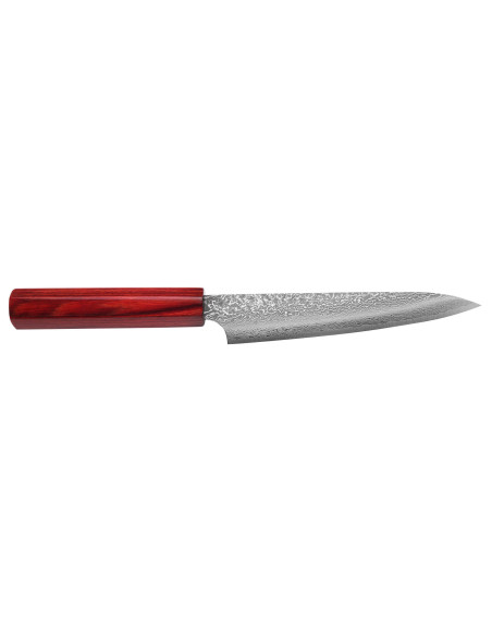 Faca utilitária japonesa artesanal Kei Kobayashi SG2 Damascus 15cm