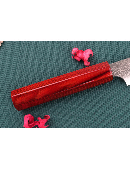 Faca utilitária japonesa artesanal Kei Kobayashi SG2 Damascus 15cm