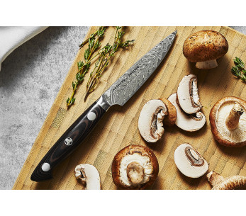 Faca de aparar japonesa Zwilling Kramer Euro Stainless 9cm cabo de micarta com damasco 2