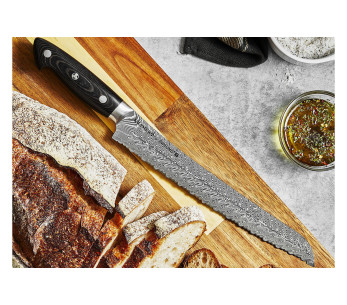 Zwilling Kramer Euro Ruostumaton japanilainen leipäveitsi 26cm damastoitu micarta kahva 2