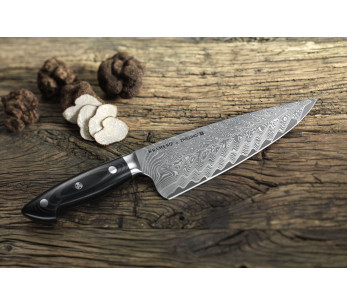 Zwilling Kramer Euro Stainless Japanilainen kokkiveitsi 26cm damastoitu micarta kahva 2