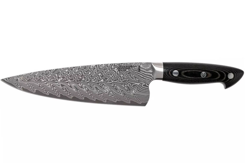 Zwilling Kramer Euro Stainless Japanese chef knife 20cm damasked micarta handle