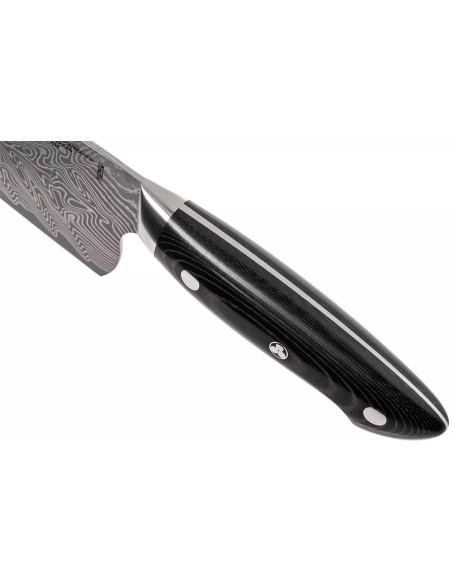 Faca de chef japonesa Zwilling Kramer Euro Stainless 20 cm com cabo de micarta damasquinado