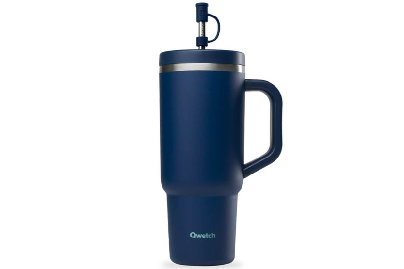 Copo de viagem isotérmico Qwetch Aço inoxidável reciclado mate 900ml - 5 cores