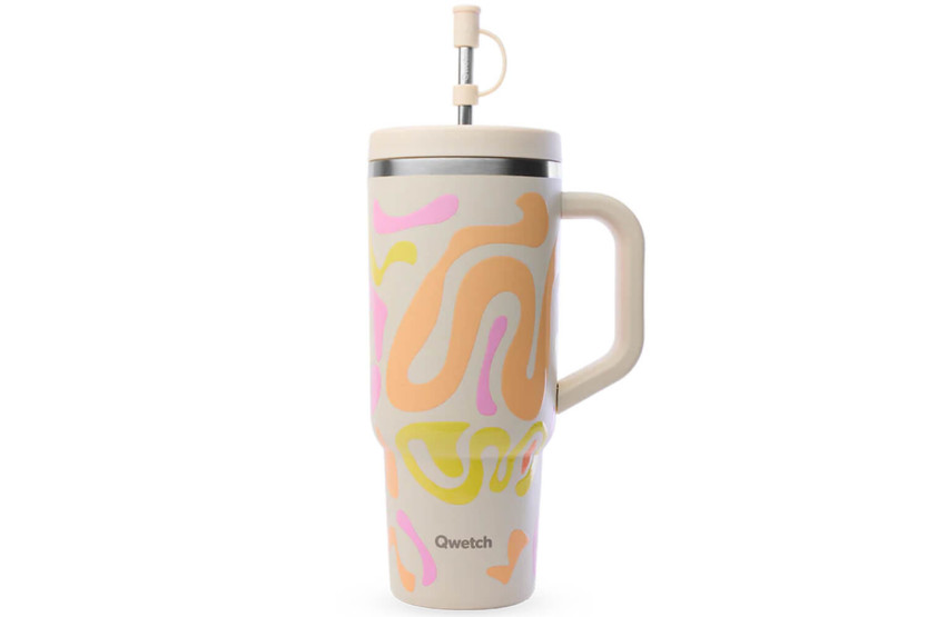 Copo de viagem isotérmico Qwetch Aço inoxidável reciclado mate 900ml - 5 cores