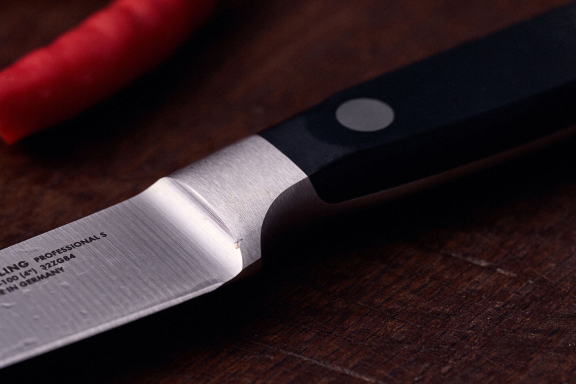 Faca de aparar em aço inoxidável forjado "S" de 10 cm da Zwilling Professional