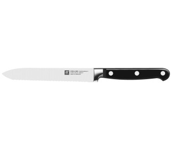 Faca serrilhada Zwilling Professional "S" de 13 cm em aço inoxidável forjado