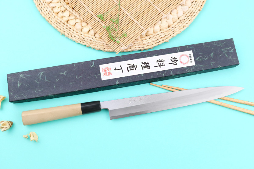Cuchillo japonés yanagiba Tsunehisa WS2 27cm hecho a mano