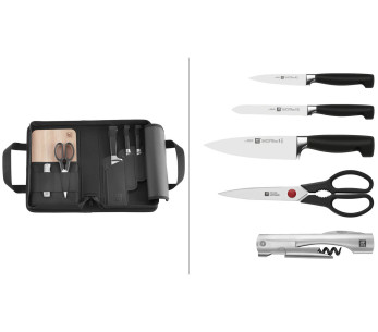 Resväska Zwilling Four Star 3 knivar + 3 tillbehör