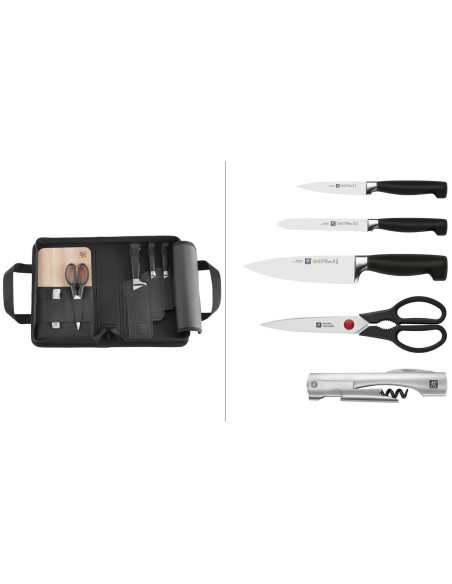 Rejsetaske Zwilling Four Star 3 knive + 3 tilbehør