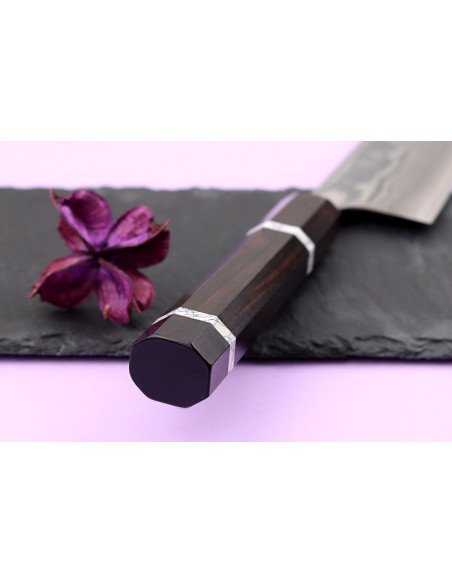 16,5 cm Yuzo SG2 Damaskus Kankou Silver santoku-kniv, tradisjonell japansk