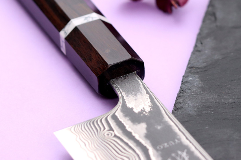 16,5 cm Yuzo SG2 Damaskus Kankou Silver santoku-kniv, tradisjonell japansk