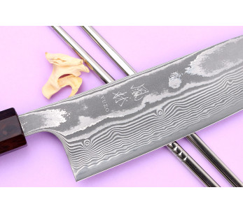 16,5cm Yuzo SG2 Damascus Kankou Silver santoku veitsi, perinteinen japani 2