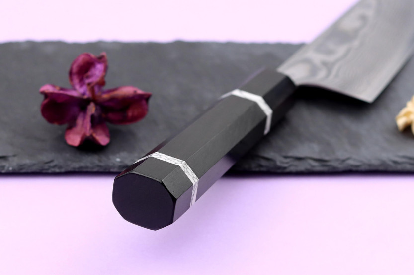 16,5 cm Yuzo Kanko Damaskus SG2 japansk håndlavet bunka-kniv
