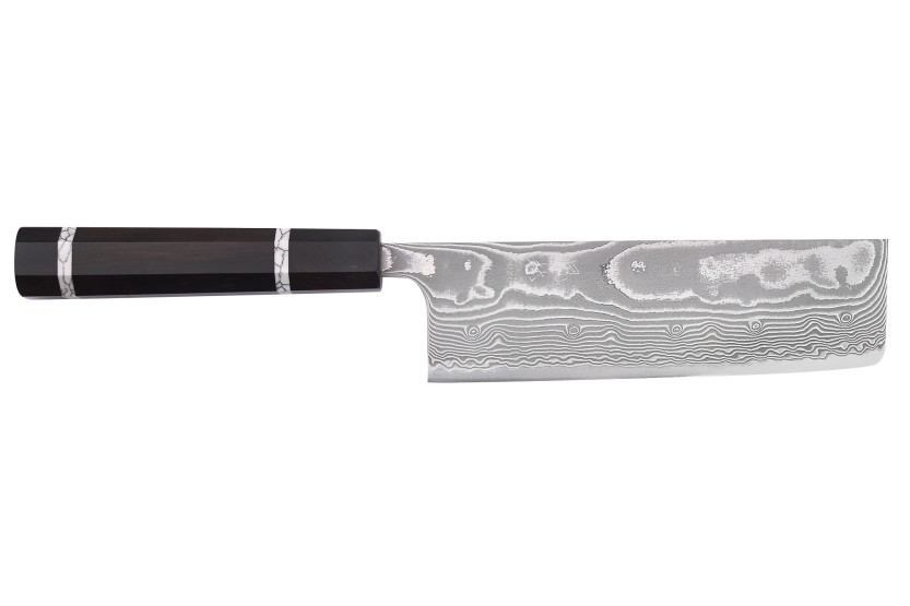 Yuzo Kanko SG2 Damasco 16.5cm Cuchillo nakiri japonés hecho a mano
