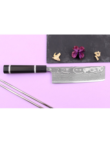 Yuzo Kanko SG2 Damasco 16,5 cm Coltello nakiri giapponese fatto a mano