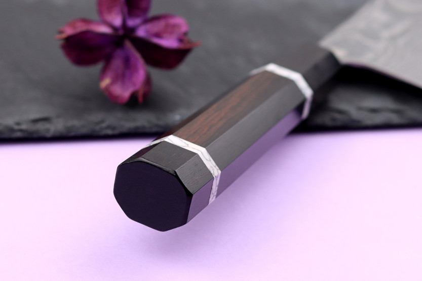 Nakiri-Messer 16,5cm japanisch handgefertigt Yuzo Kanko Damast SG2