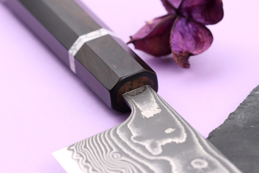 Yuzo Kanko SG2 Damascus 16.5cm japanilainen käsintehty nakiri veitsi