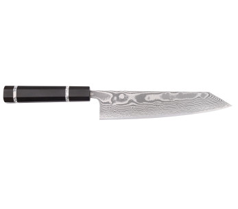 Faca de chef kiritsuke de 21 cm Yuzo Kanko Damascus SG2 feita à mão no Japão