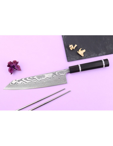 21cm kiritsuke kockkniv Yuzo Kanko Damaskus SG2 handgjord i Japan