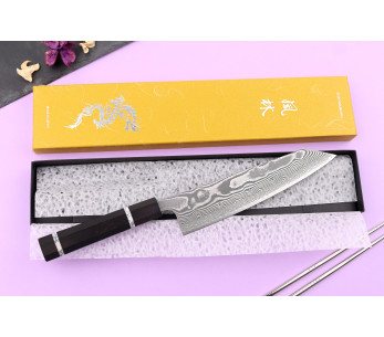 21cm kiritsuke kockkniv Yuzo Kanko Damaskus SG2 handgjord i Japan 2